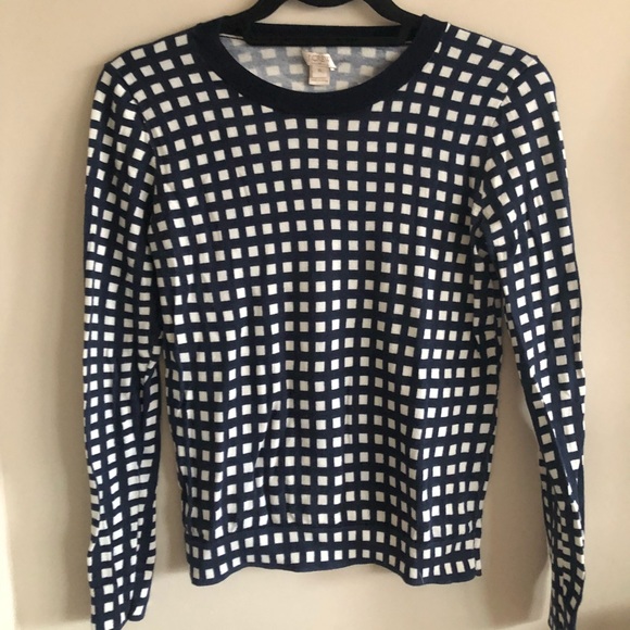 J Crew Gingham Sweater | Poshmark
